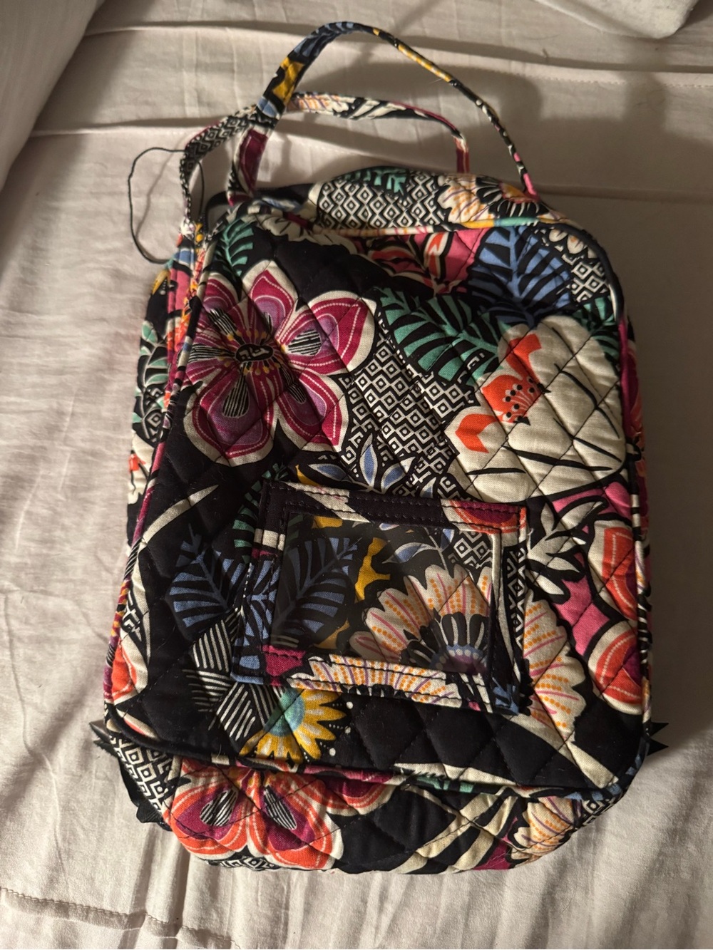 Vera Bradley multicolored lunch bag.